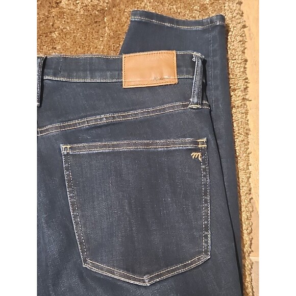 New $135 31 34X29 MADEWELL  Mid-Rise Skinny Jeans Dark Blue Super Stretch Denim - Picture 7 of 8